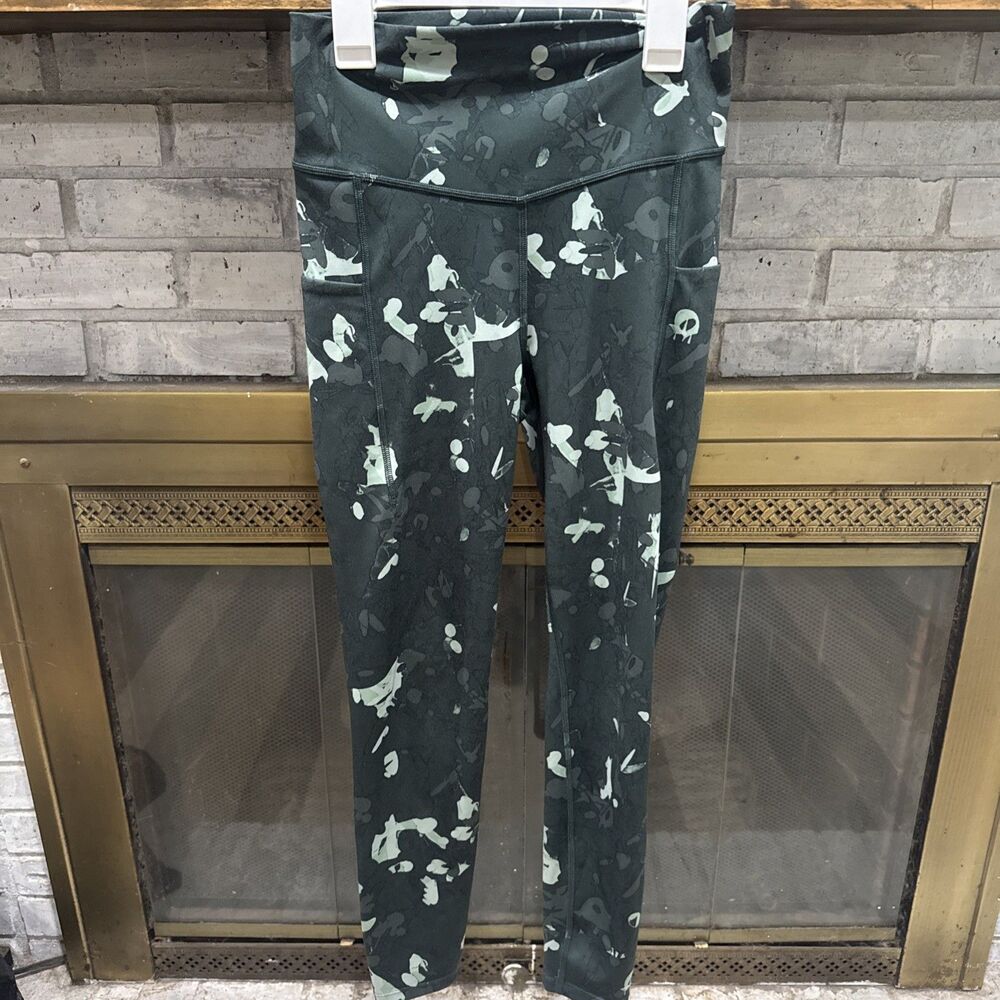 Women’s Northface Workout Leggings With Pockets Green Size Medium